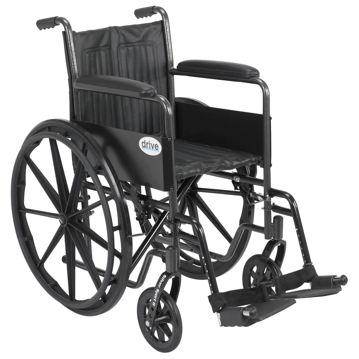 Silver Sport 2 Wheelchair Detachable Full Arms Elevating Leg Rests 16x22 Seat K535