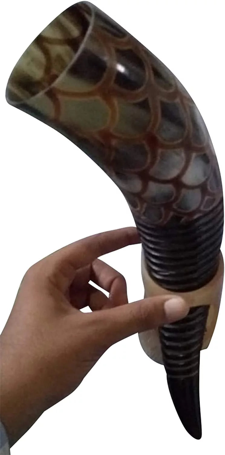 Large Viking Drinking Horn with Stand G991940