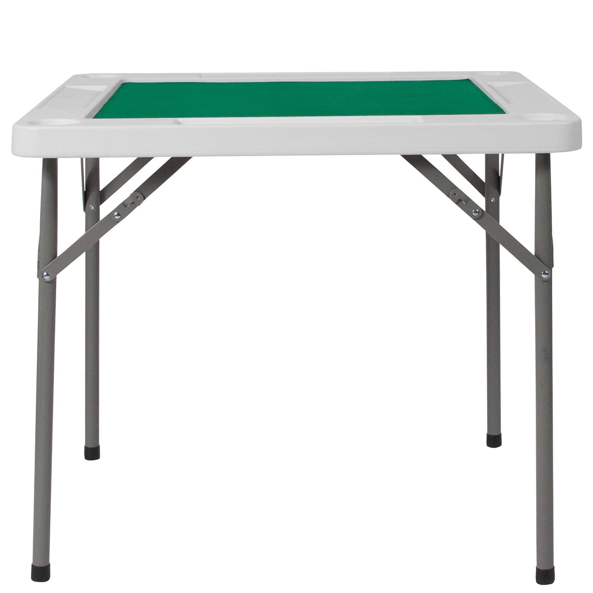 34.5x22 Square 4-Player Folding Card Game Table with Green Felt X6141