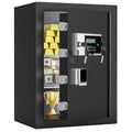 Safe Box with Digital Keypad, Water and Fire Resistant, Adjustable Shelves and LED Lighting P2100