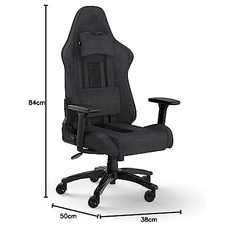 Gray and Black Fabric Gaming Chair with Lumbar Pillow and Neck Pillow G614533