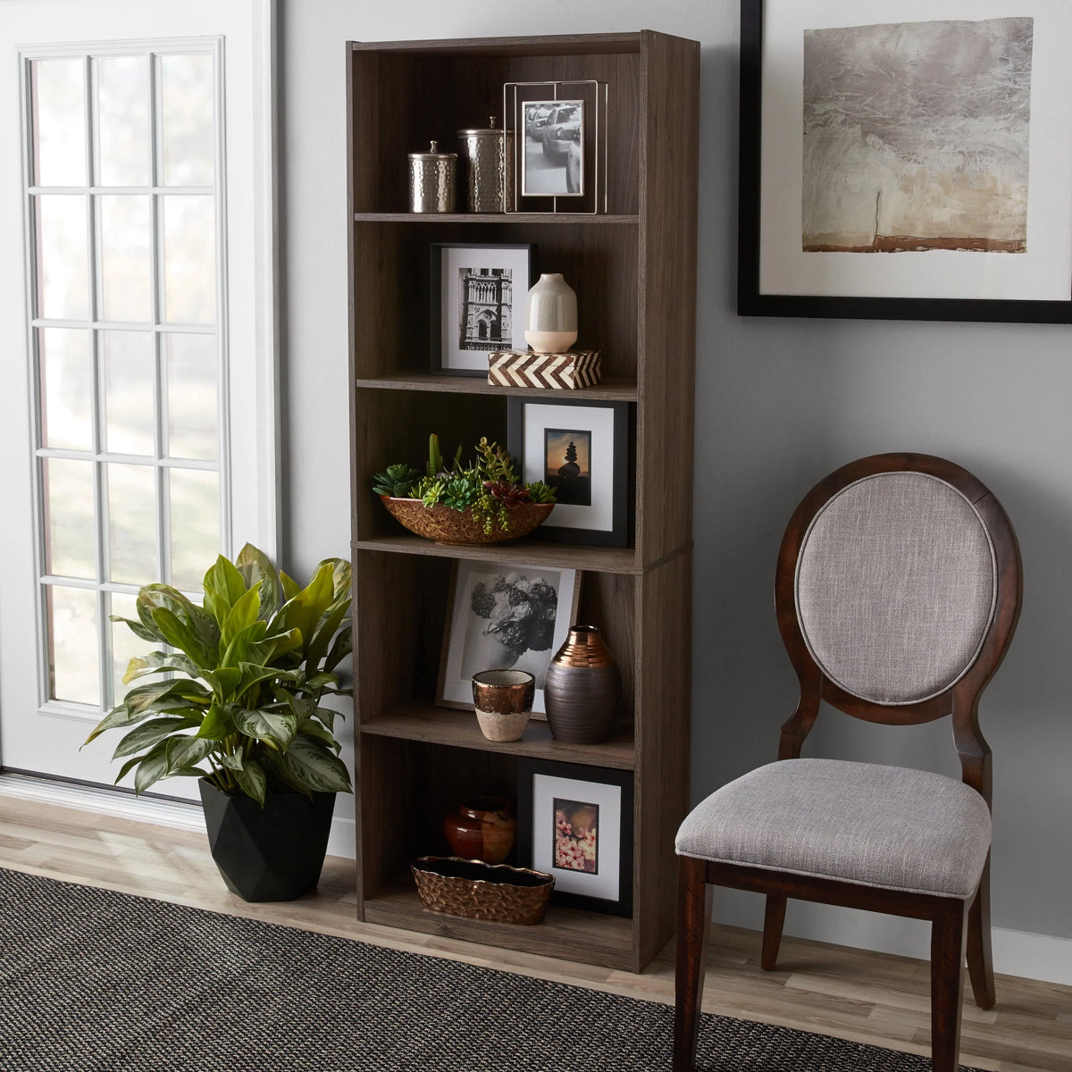 5-Shelf Bookcase with Adjustable Shelves I688954