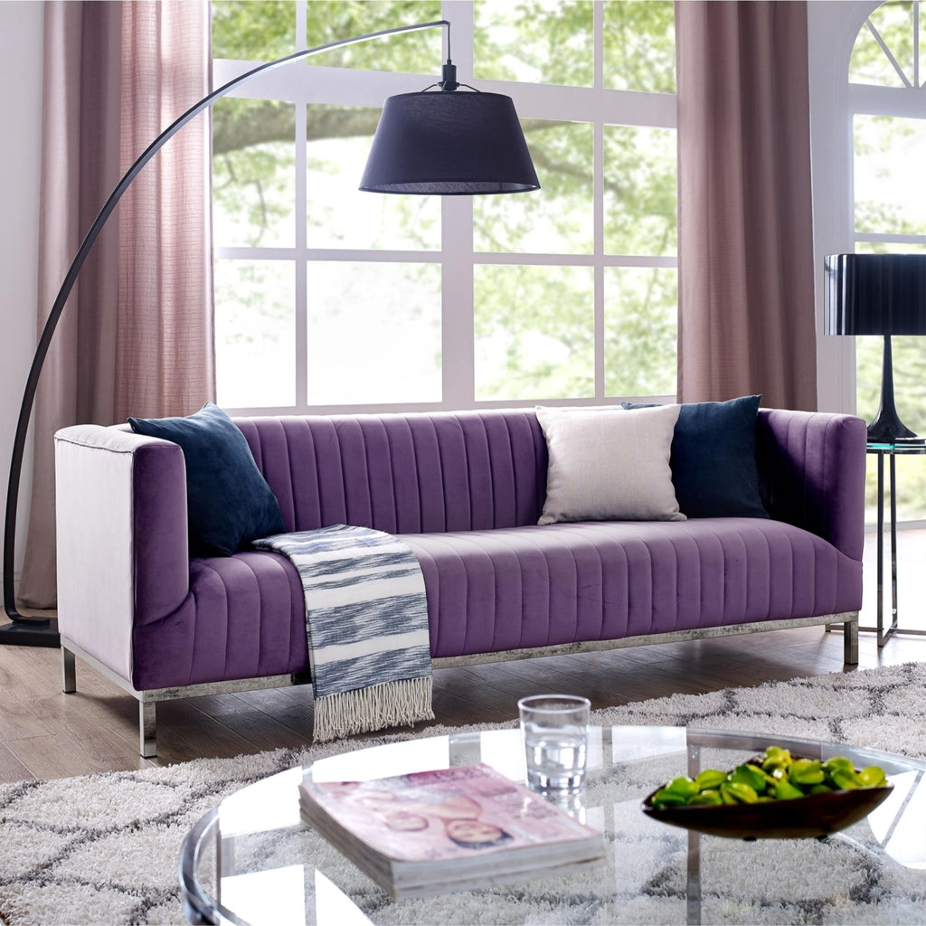 Velvet Tuxedo Sofa Y65912