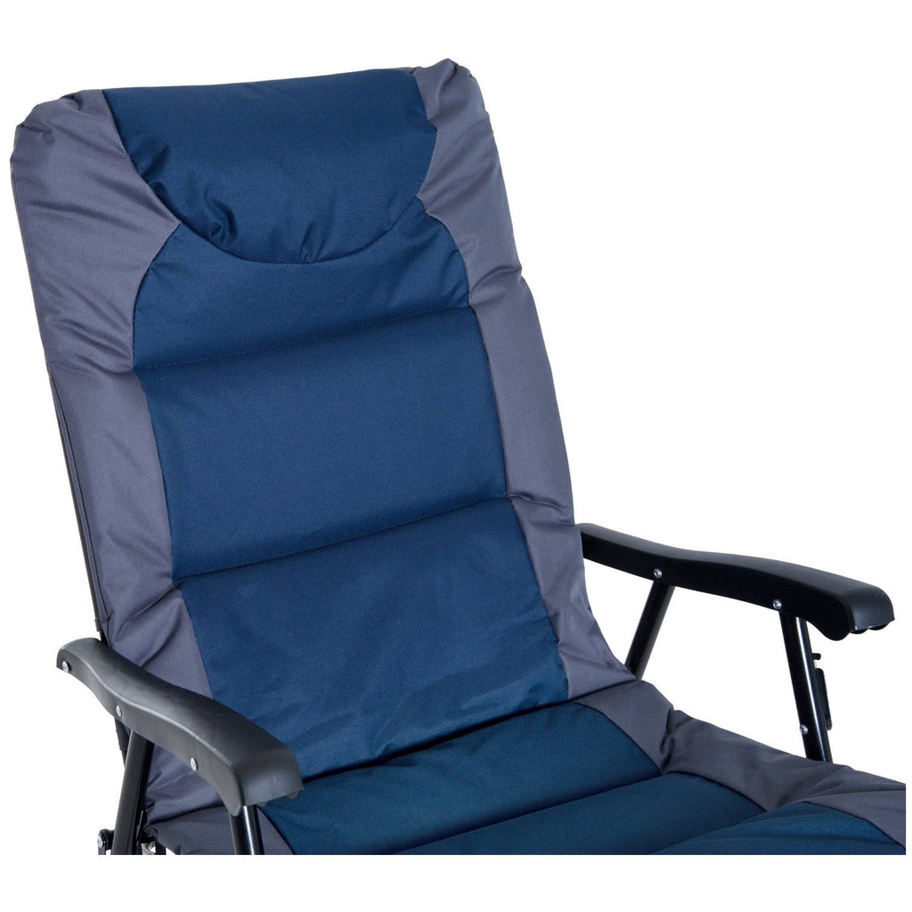 Blue Folding Padded Outdoor Camping Rocking Chair Set Z945