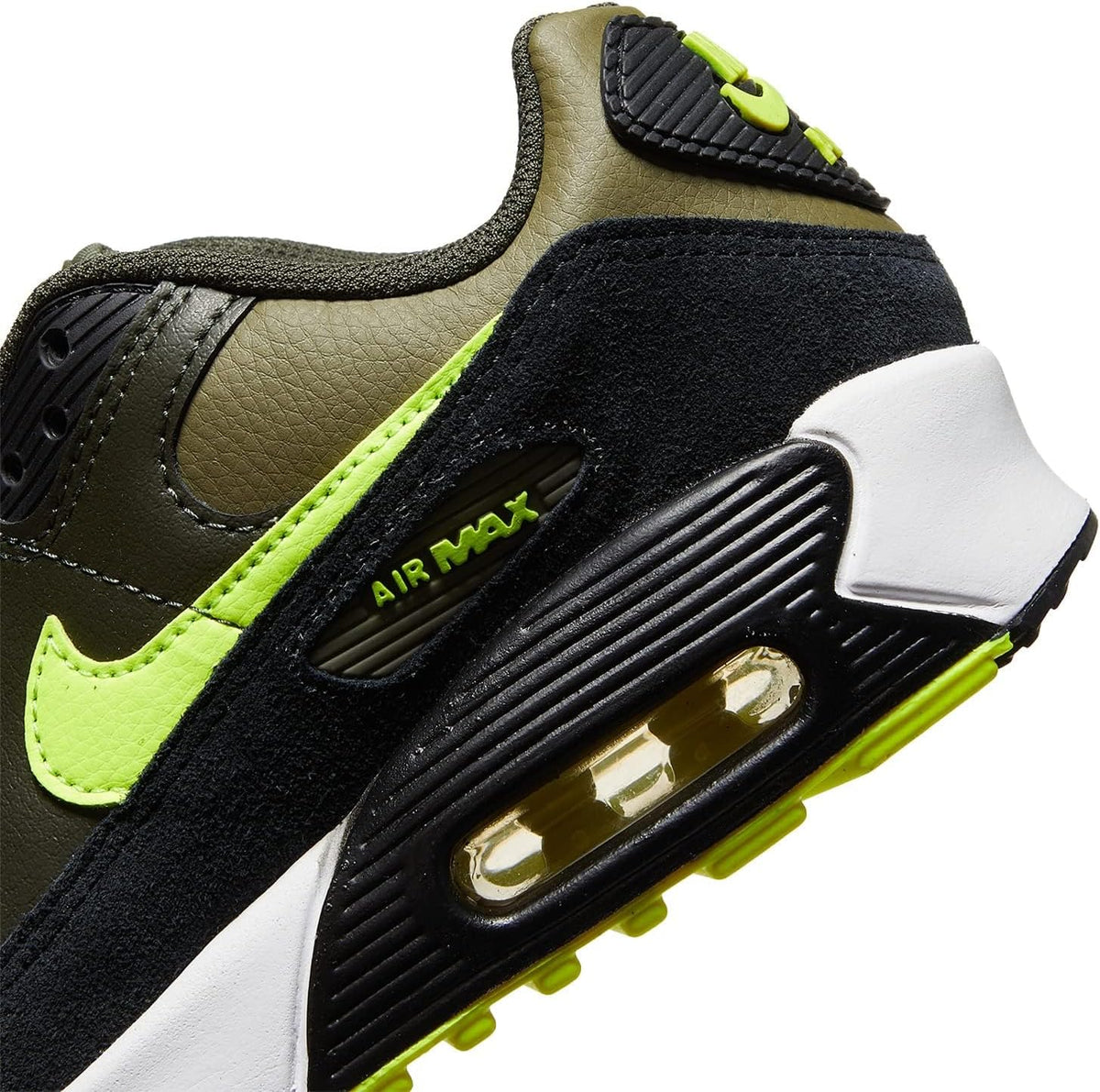 Medium Olive Volt Black Sequoia Air Max 90 LTR Big Kid M U85679