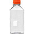 1000ml Square PET Bottle with 45mm Wide Mouth Orange Cap Q373693