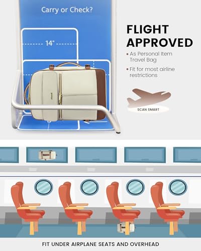40L Travel Backpack with 3 Packing Cubes, Waterproof 17.3 inch Laptop Backpack, Black-Brown E469