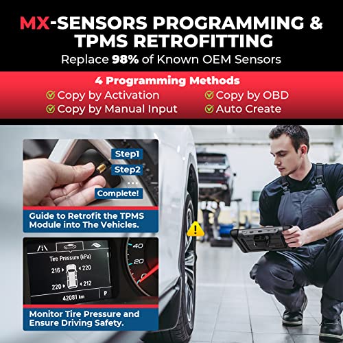 Autel MaxiCOM MK808S-TS Scanner, 2024 Complete TPMS Check/Activate/Relearn Tool, Same as MX808S-TS MK808Z-TS, 28+Service, BT Full System Scan,Bidirectional, FCA AutoAuth,Upgrade of MK808BT PRO MK808S A5205