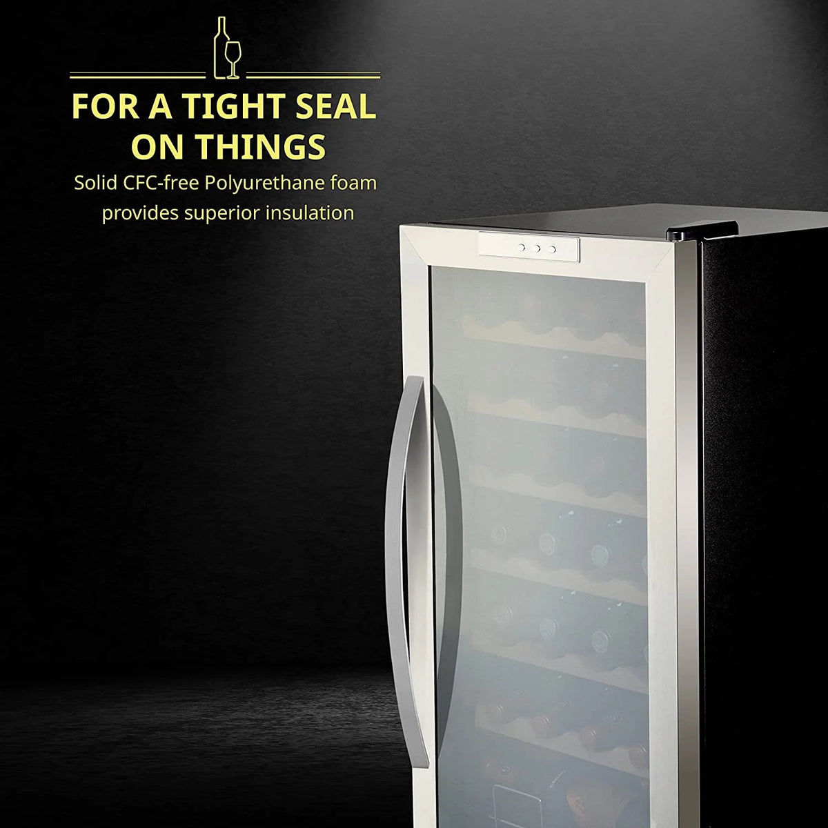 28 Bottle Stainless Steel Wine Refrigerator P73396