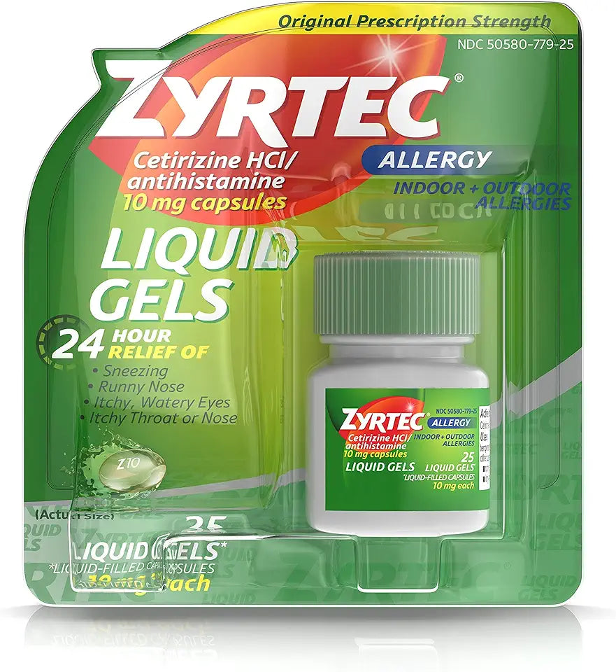 24 HR Indoor/Outdoor Allergy Relief Liquid Gels Capsules, 25 ct R636