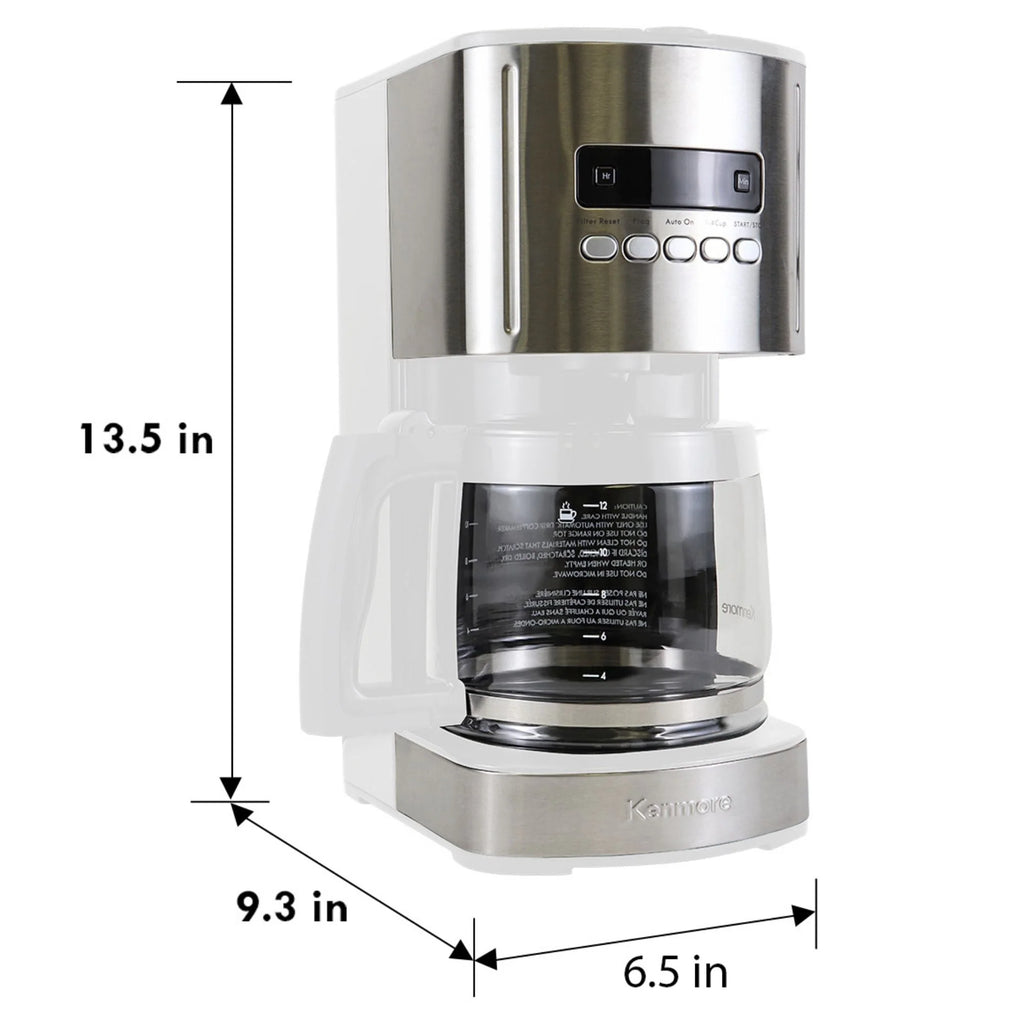 White 12-Cup Programmable Drip Coffee Maker V940856