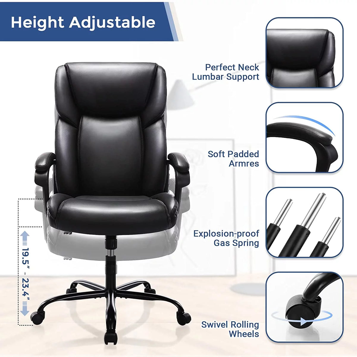 Black Executive Office Desk Chair F12260