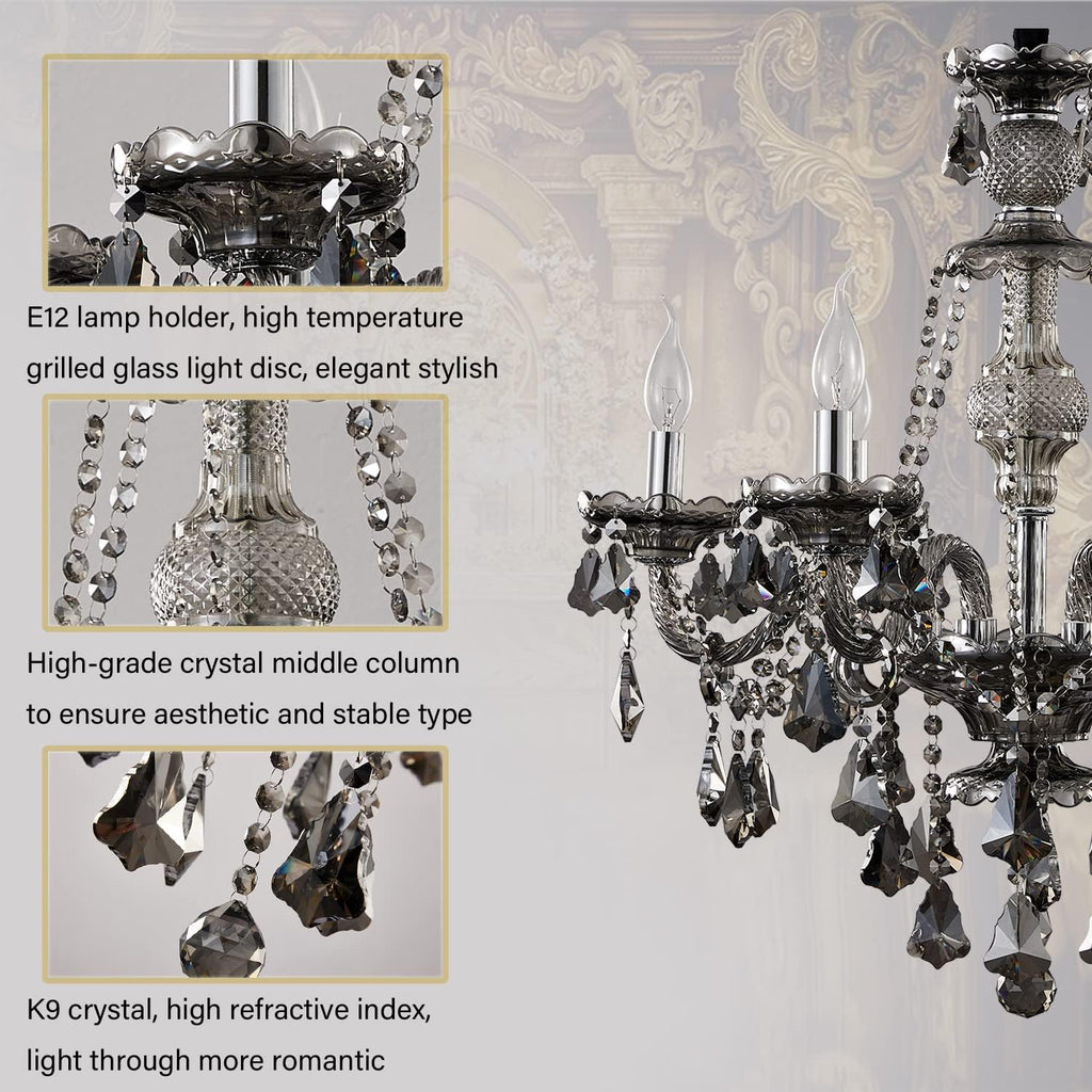 K9 Crystal Chandelier, Double Layer 9 Light Pendant Light Fixture Q881727