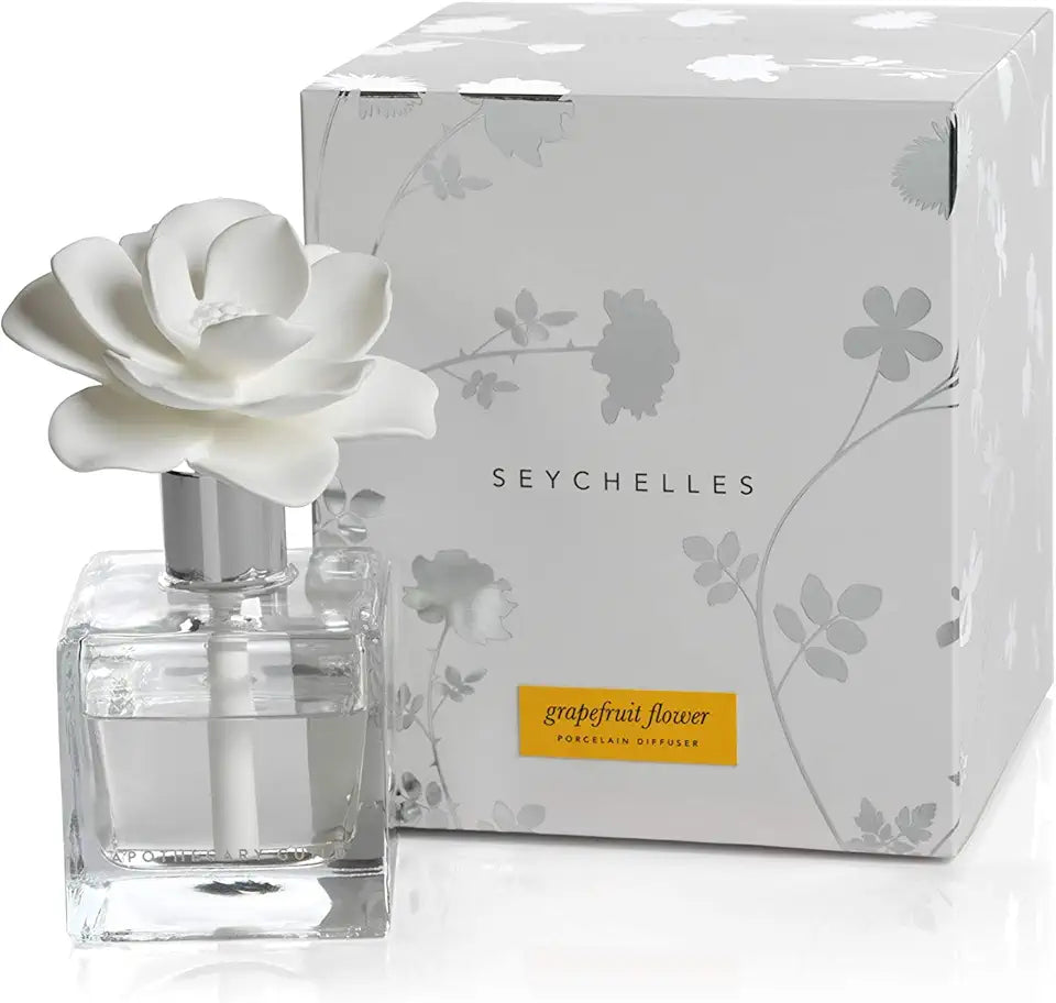 Porcelain Scented Diffuser Square Bottle Grapefruit Flower N6157