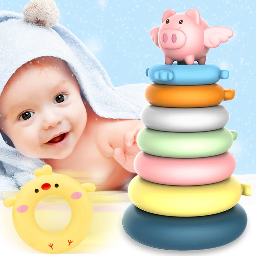 7 Pcs Stacking Circle Toy J78658