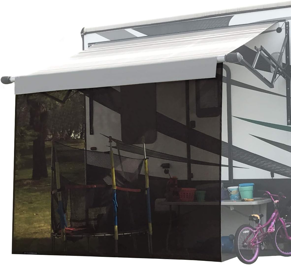 6' X 10' 5'' Brown Mesh Sunshade T55637