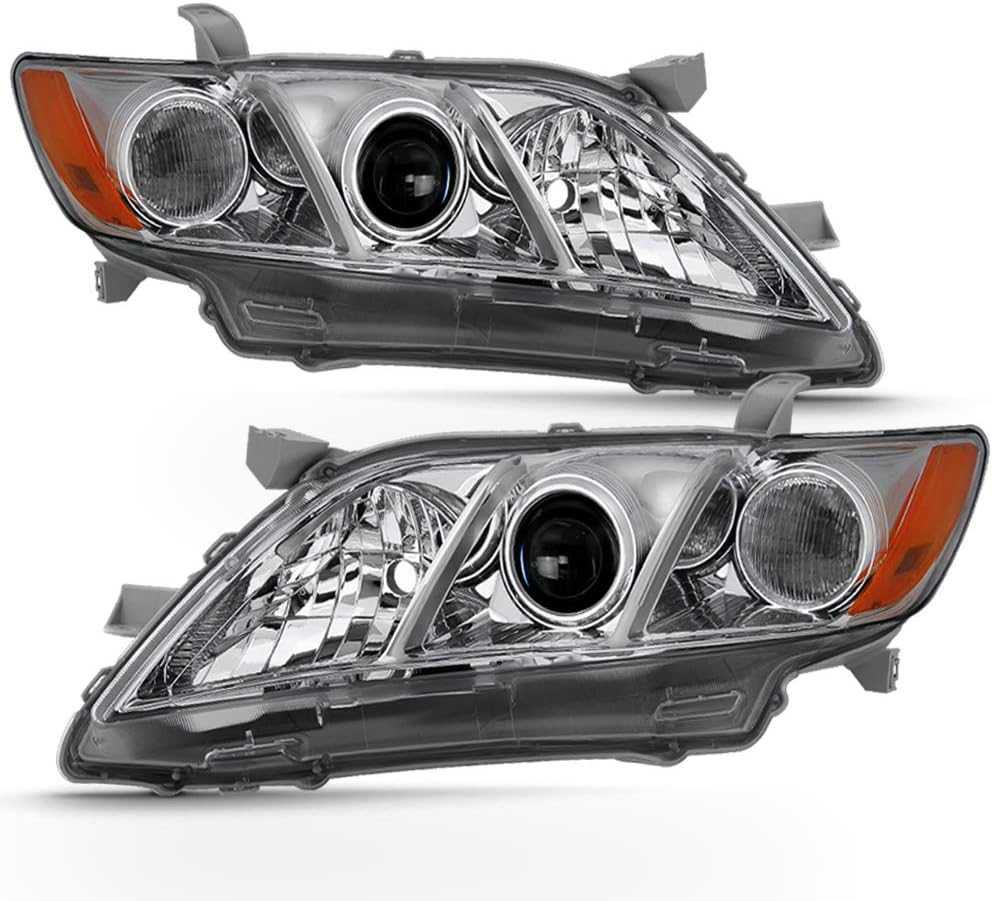 Toyota Camry Chrome Housing Projector Headlights Assembly Driver & Passenger Side U522