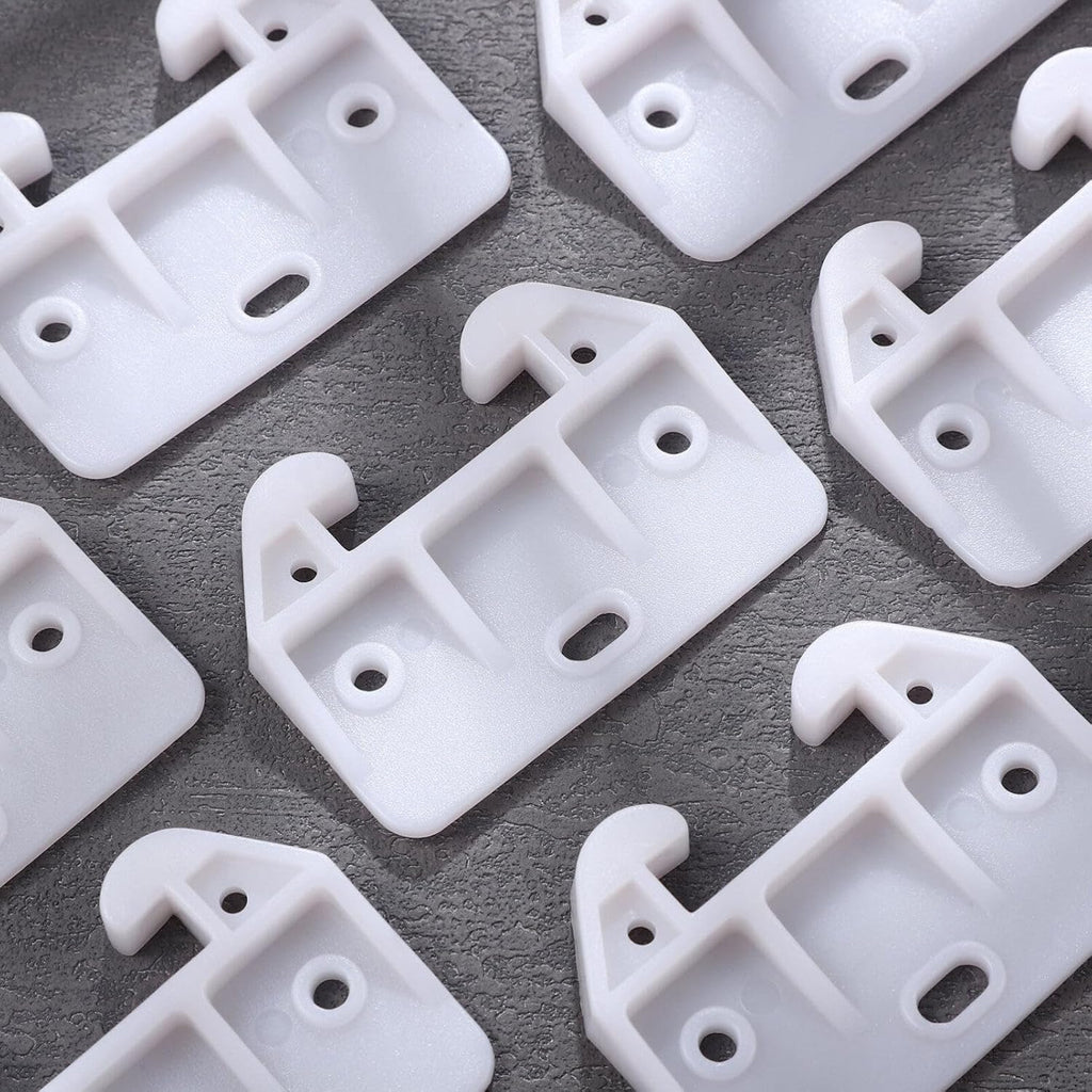 White Plastic Drawer Track Guide 10 Pc F5381