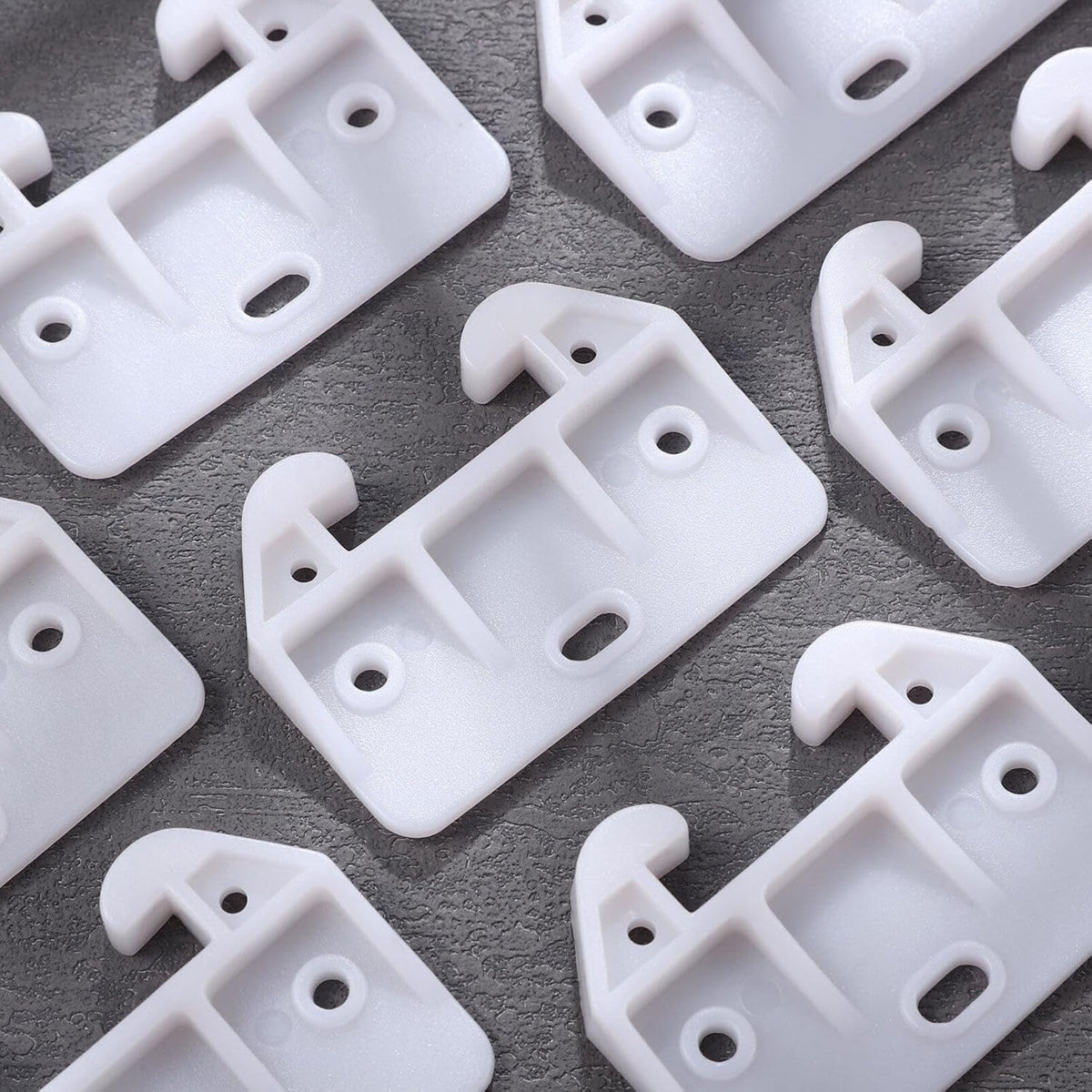 White Plastic Drawer Track Guide 10 Pc F5381