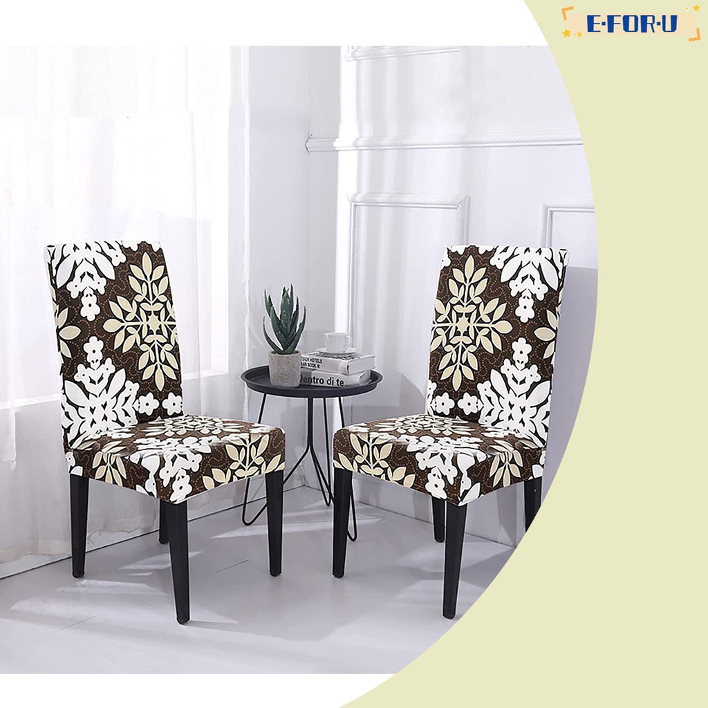 Set of 6 Stretch Spandex Dining Chair Covers C6053