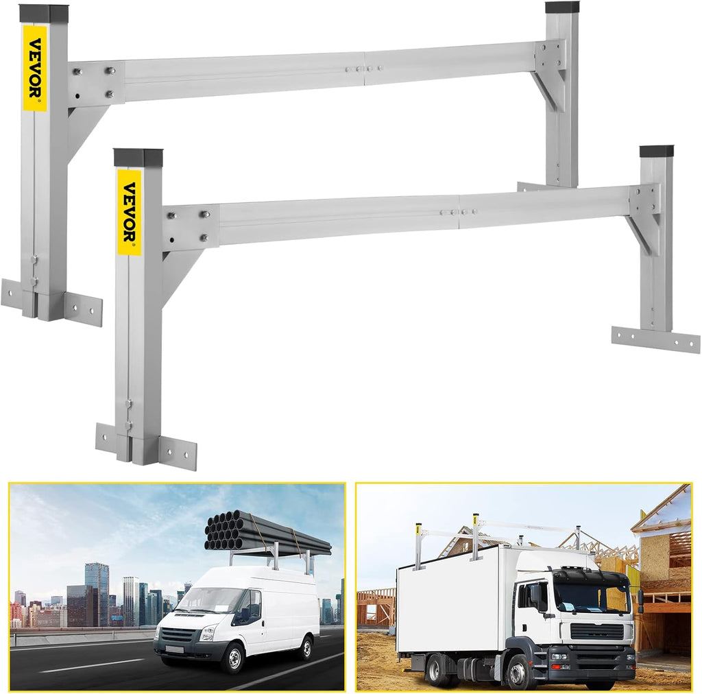 Silver Aluminum Adjustable Roof Ladder Rack with 330 LBS Capacity V577270