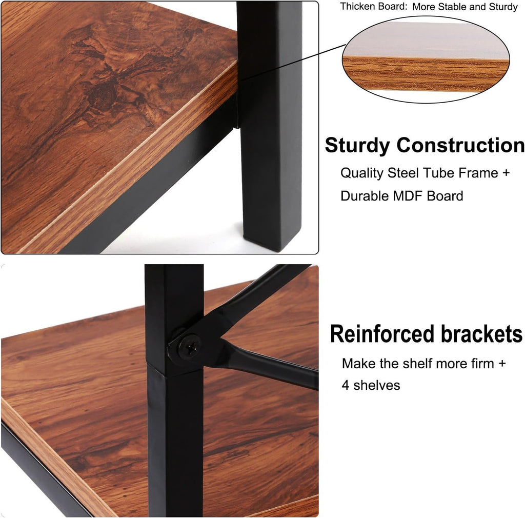 5-Tier Rustic Wood Bookcase P500599
