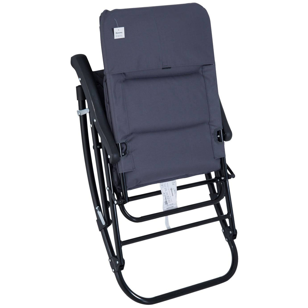 Blue Folding Padded Outdoor Camping Rocking Chair Set Z945