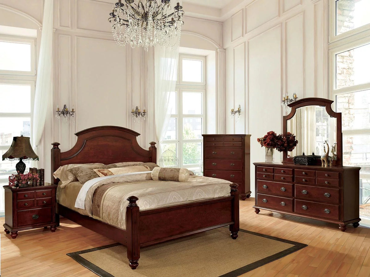 Cherry Solid Wood 5pcs Bedroom Set O484061