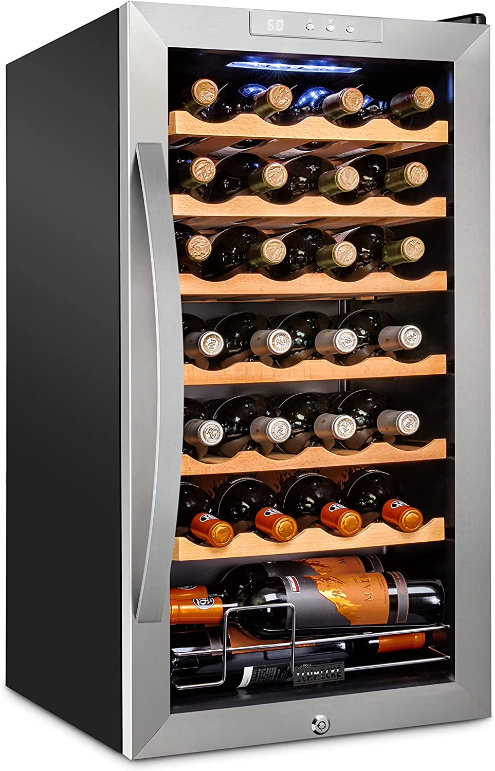 28 Bottle Stainless Steel Wine Refrigerator P73396