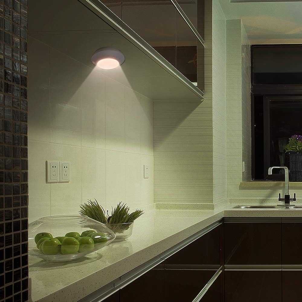 Wireless Battery Operated Motion Sensor LED Ceiling Light, 250 Lumens, 5 Inch, Warm White K695213
