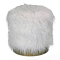 White Cylindrical Ottoman J862