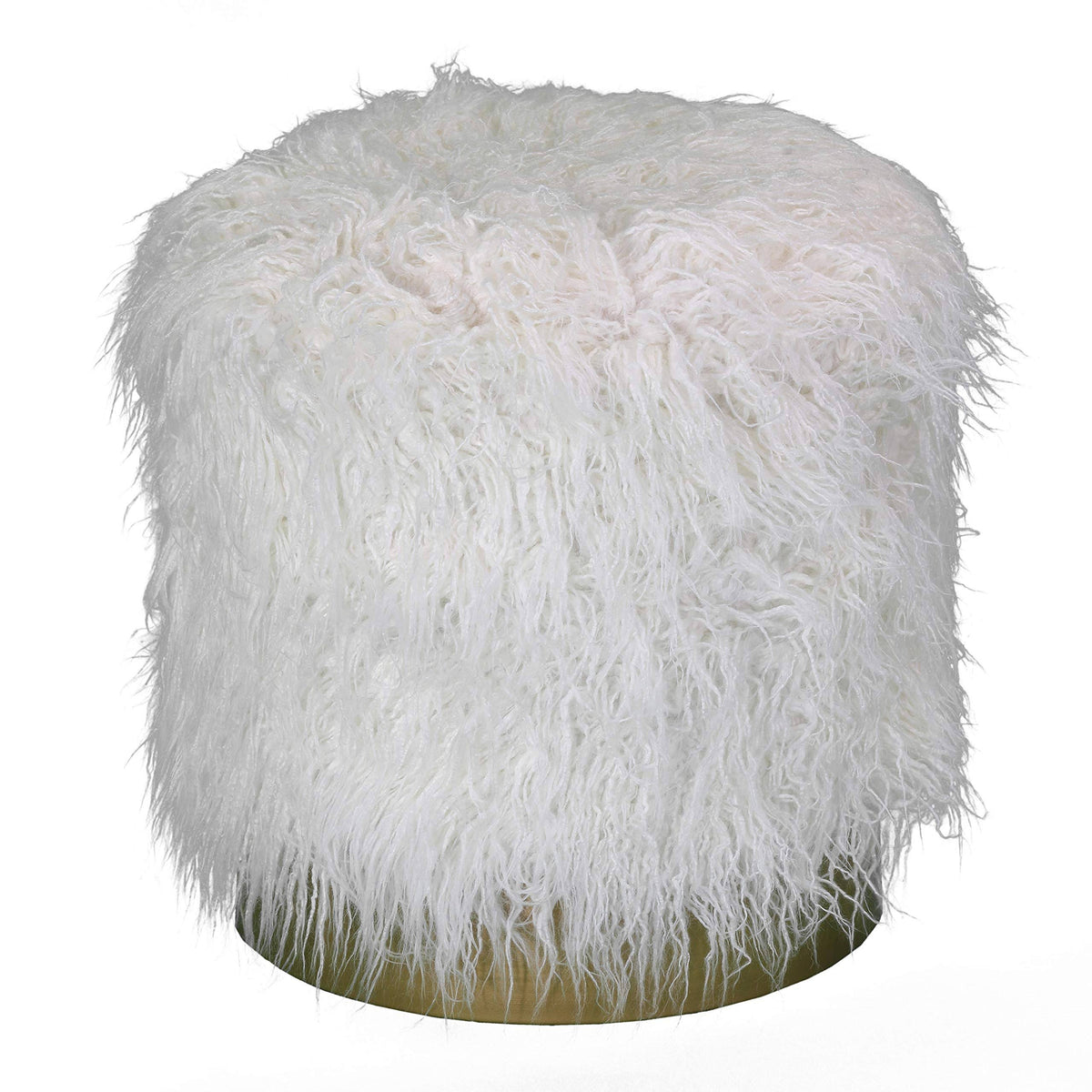 White Cylindrical Ottoman J862