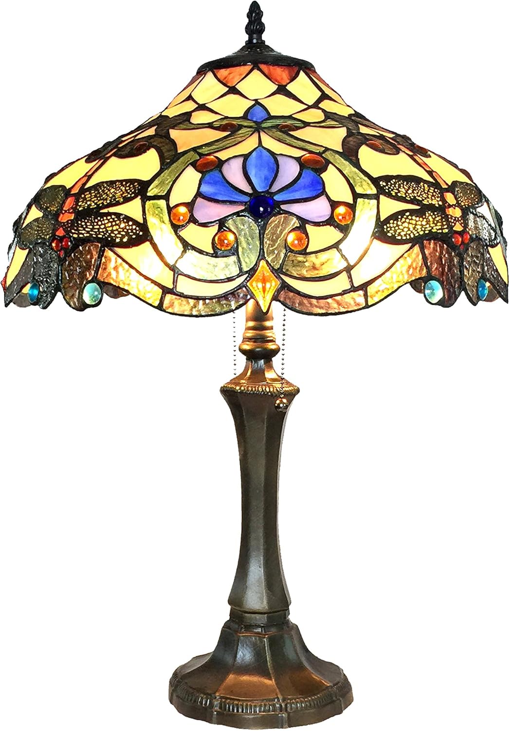 2 Light Dragonfly Table Lamp 17" Shade H9206