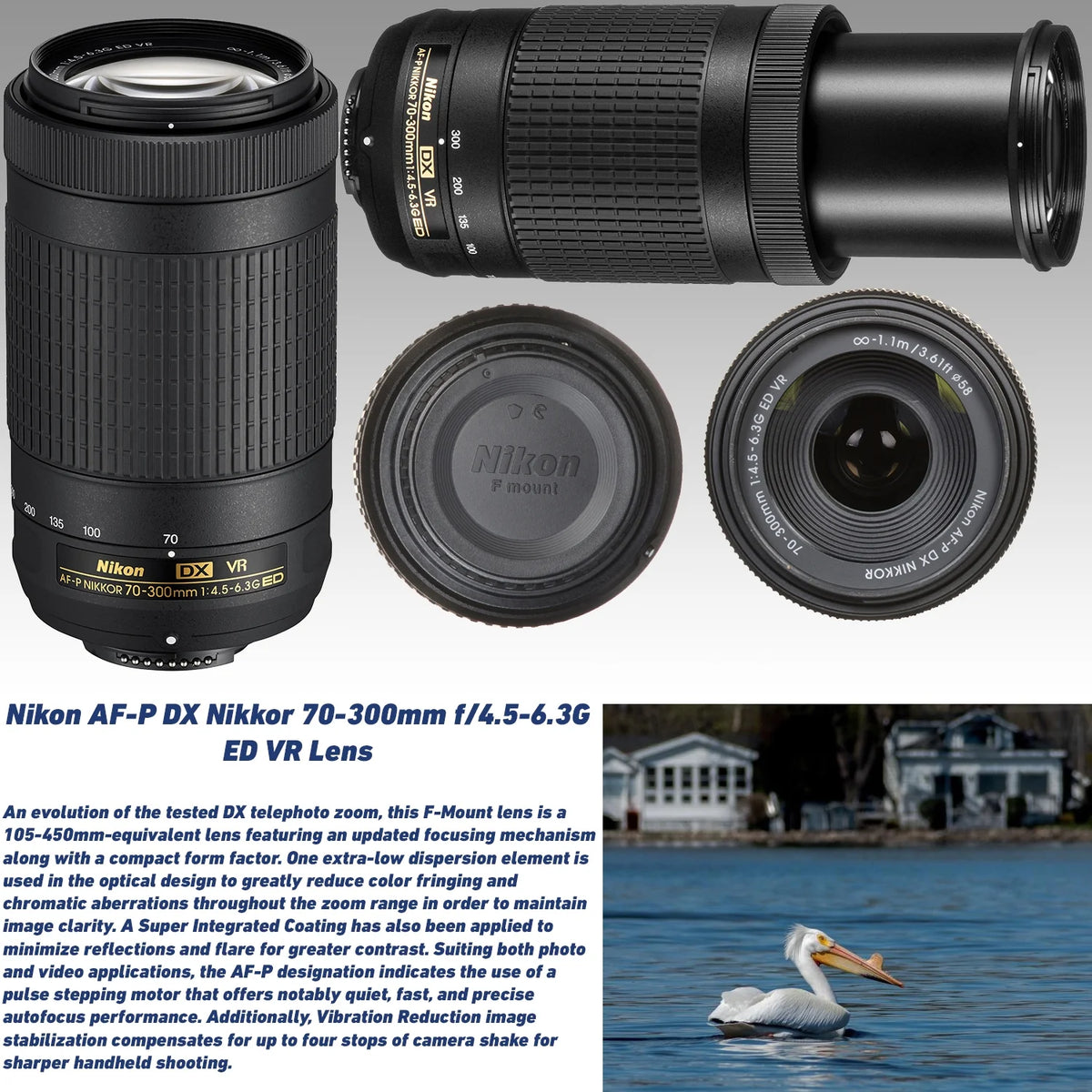 Nikon D500 DSLR Camera with 16-80mm & 70-300mm Lenses + 64GB Extreme Pro SDXC, UV Filter, 2x Spare Batteries (32pc Bundle) J2131
