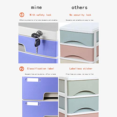 Pink 3 Drawer Lockable Filing Cabinet T8931