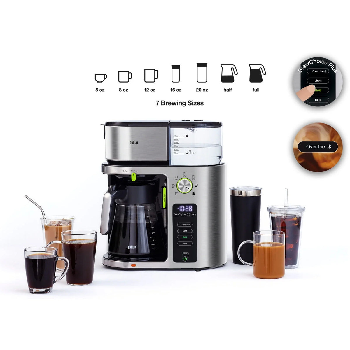 Stainless Steel 10-Cup Drip Coffee Maker X6698