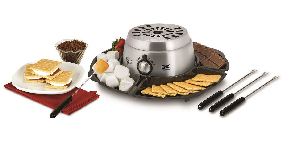 Silver 2-in-1 S'mores Maker with Chocolate Fondue K4588