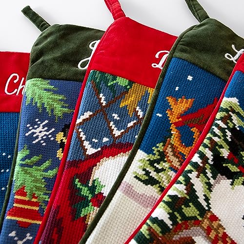 Personalized Needlepoint Christmas Stocking 8"x17" Q609