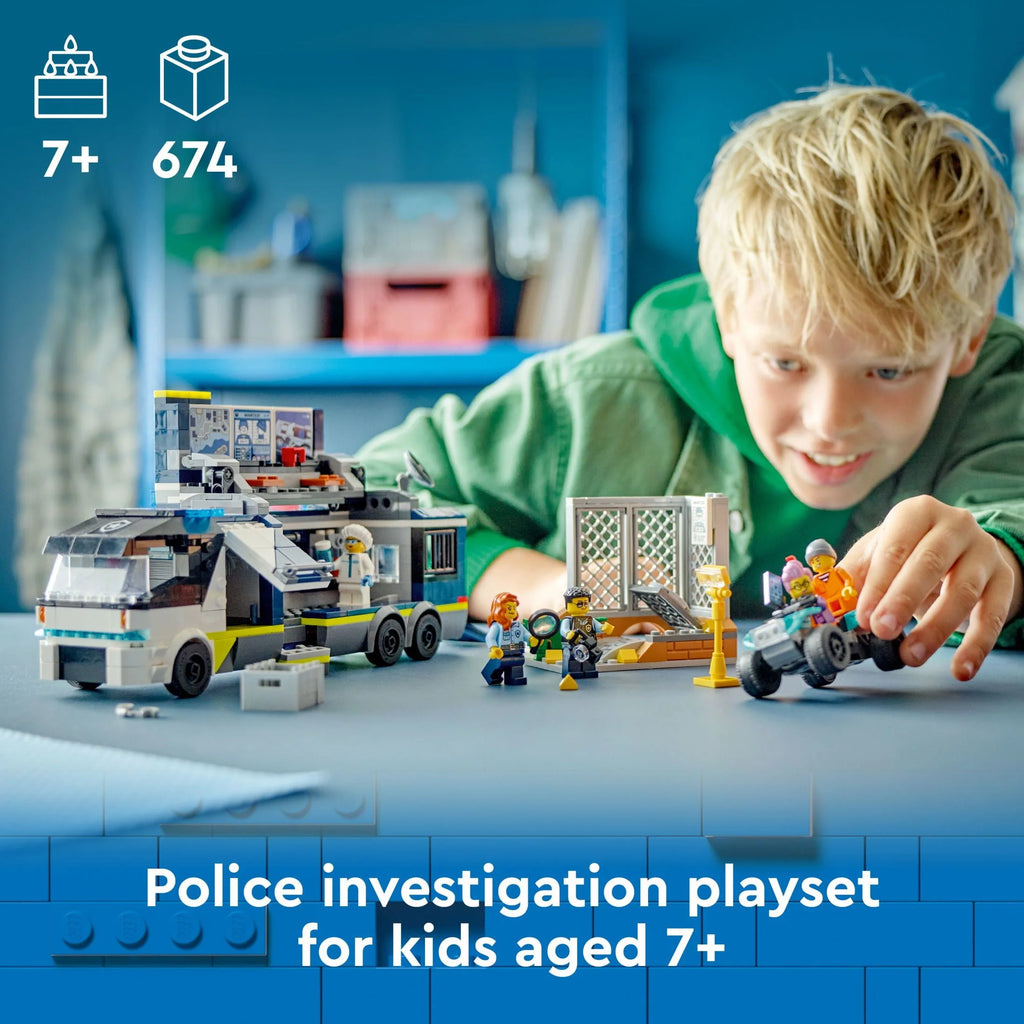 Police Truck Toy with Quad Bike and Minifigures D937