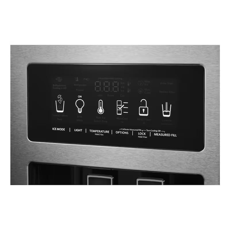 Black Stainless Steel Side by Side Refrigerator L891486