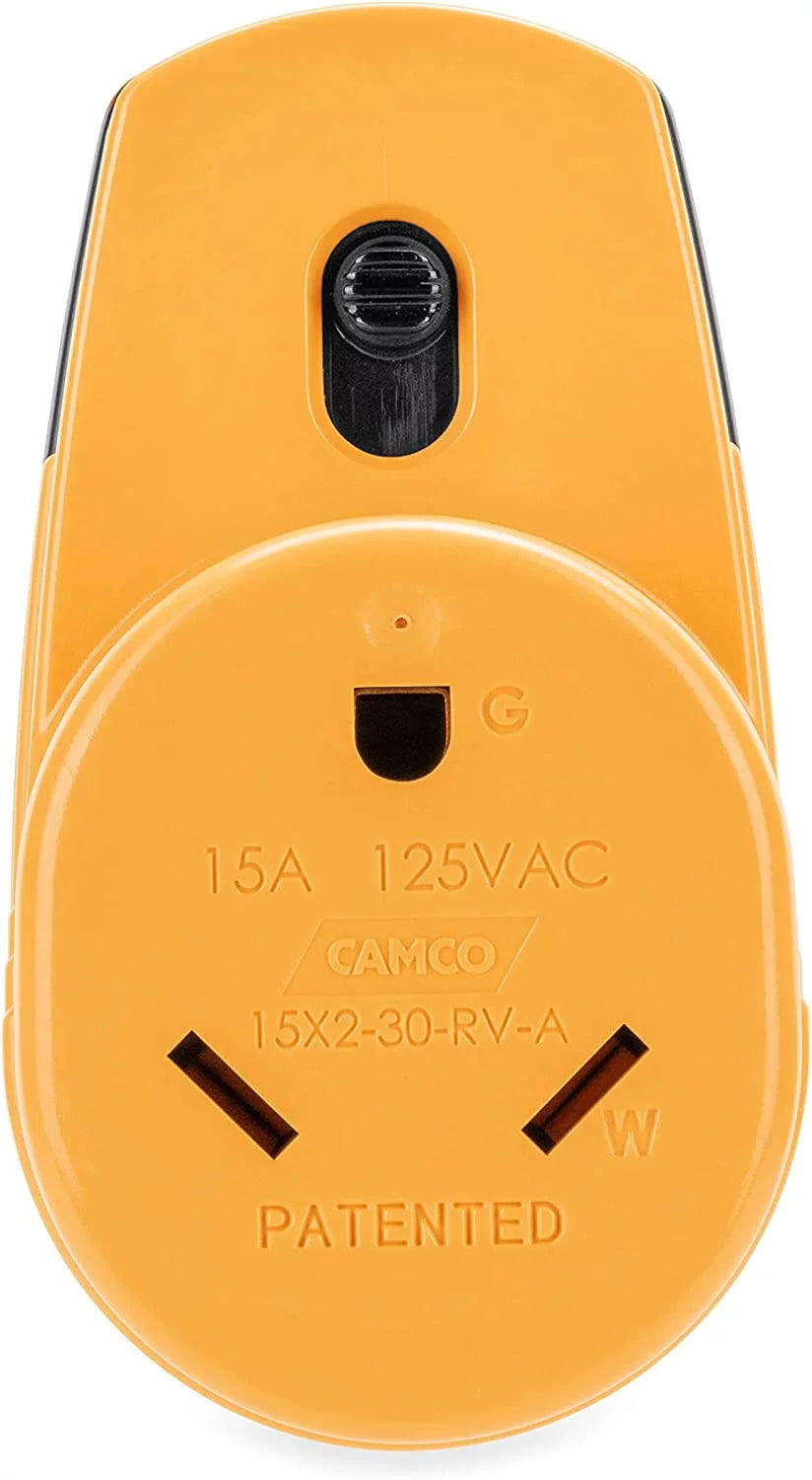 30-Amp to 15-Amp RV Electrical Adapter 125V O270
