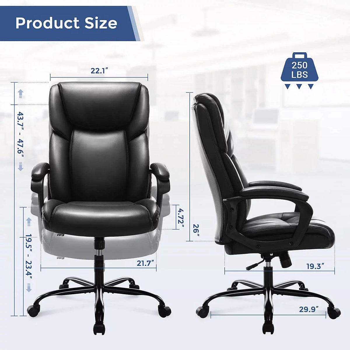 Black Executive Office Desk Chair F12260