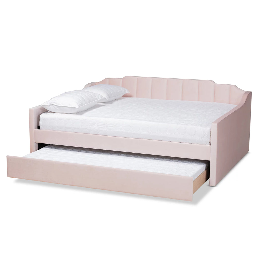 Pink Queen Daybed with Trundle W364