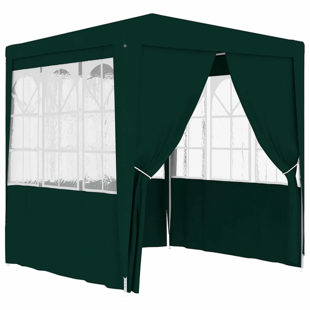 Green Party Tent with Side Walls Outdoor Gazebo Canopy 6.6ft x 6.6ft x 7.9ft W882
