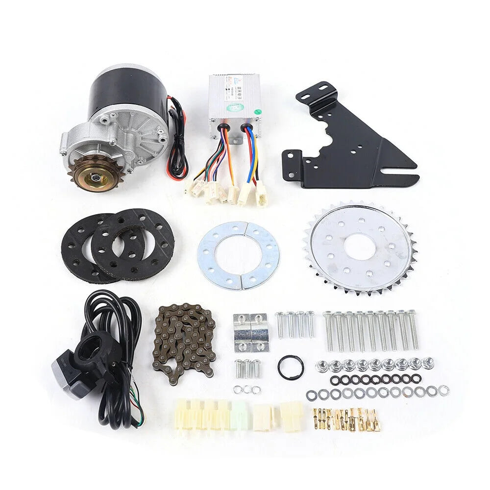 36V 350W E-Bike Motor Thumb Kit Mountain Bike Conversion Kit Electric Bicycle Brush Motor W/Freewheel X106