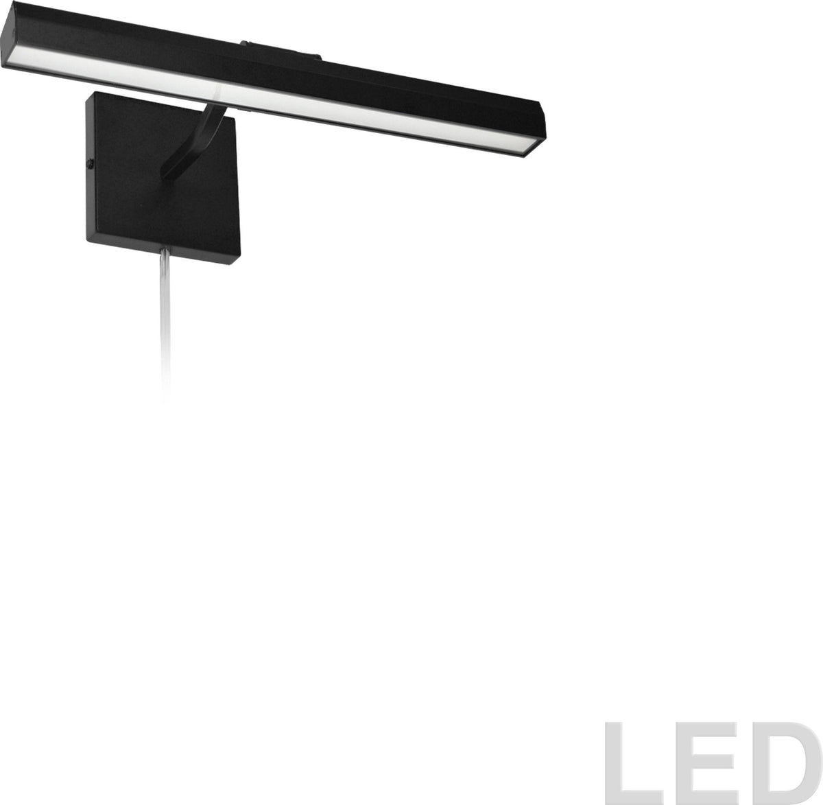 Matte Black 20W 16 Picture Light with Frosted Glass Diffuser A57594