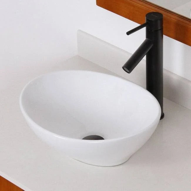 Oil Rubbed Bathroom Vessel Sink Faucet with Pop-Up Drain I939194