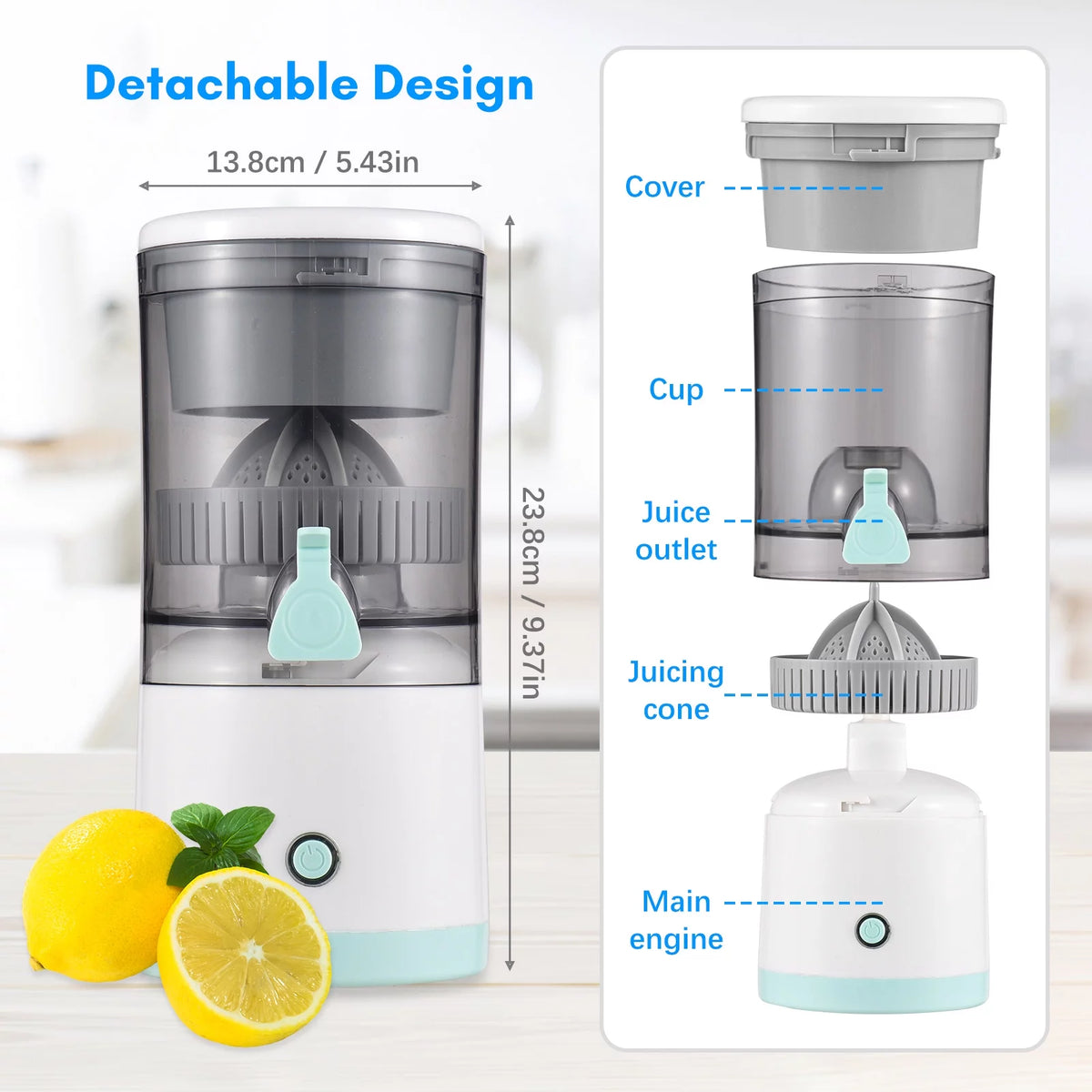 Electric Orange Juice Squeezer Portable Citrus Juicer M705819
