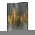 Black and Gold Abstract Framed Canvas 16 inch x 32 inch Q948