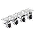 4 x 4 Plate Caster with 3 Wheel Set of 4 M247